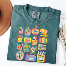 Vintage Sardine Can Mediterranean Food T-Shirt