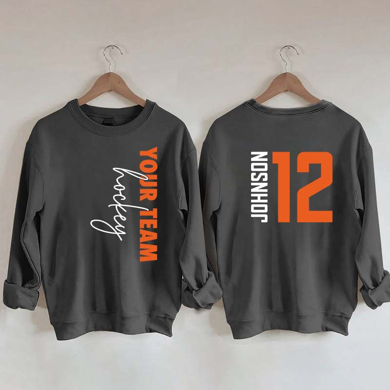 Custom Hockey  Name and Number Sweatshirt
