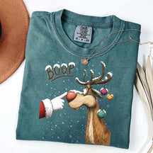 Boop Reindeer Comfort Colors Christmas T-Shirt