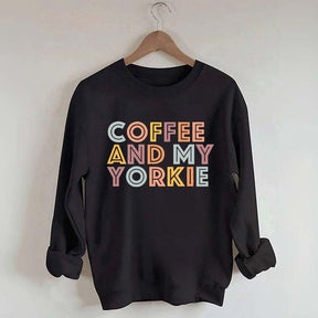 Coffee And Yorkies Dog Sweatshirt