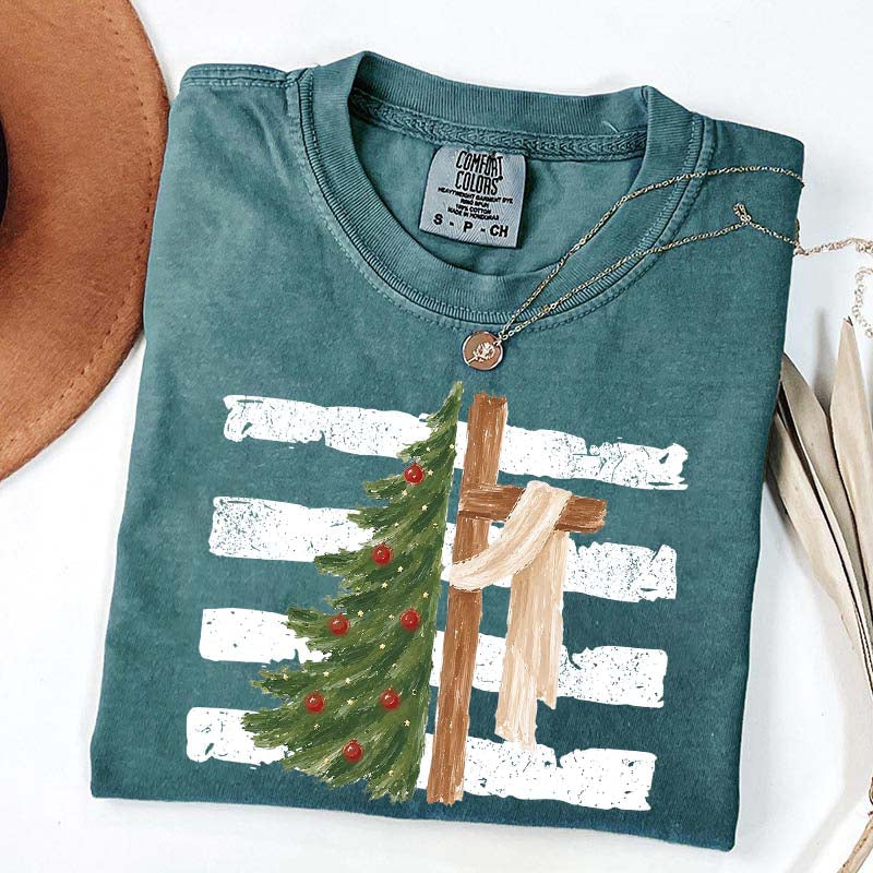 Christmas Tree Cross Faith T-Shirt