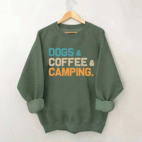 Dogs Coffee Camping Sweatshirt