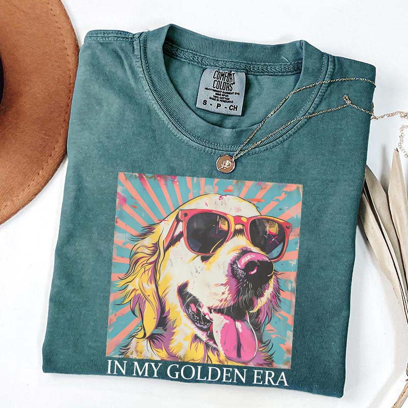 In My Golden Retriever 70s Era T-Shirt