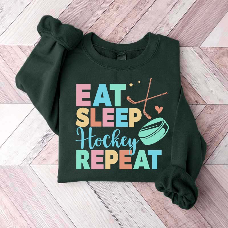 Eat Sleep Hockey Repeat Cute Sweatshirt