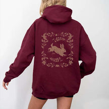 Cute Cottagecore Rabbit Floral Hoodie