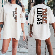 Custom Team Football Name And Number T-Shirt