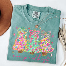 Pink Christmas Tree Cute Holiday T-Shirt
