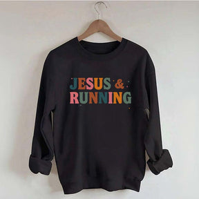 Jesus Running Marathoner Sweatshirt