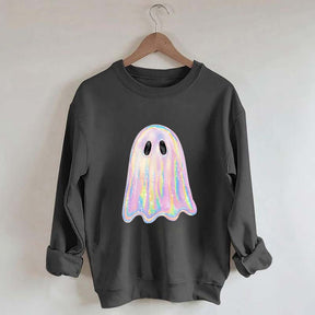 Retro Disco Iridescent Ghost Sweatshirt