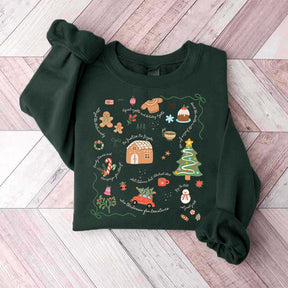 Doodle Christmas Liberal Values Political Protest Sweatshirt