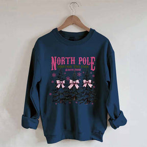 North Pole Pink Christmas Sweatshirt