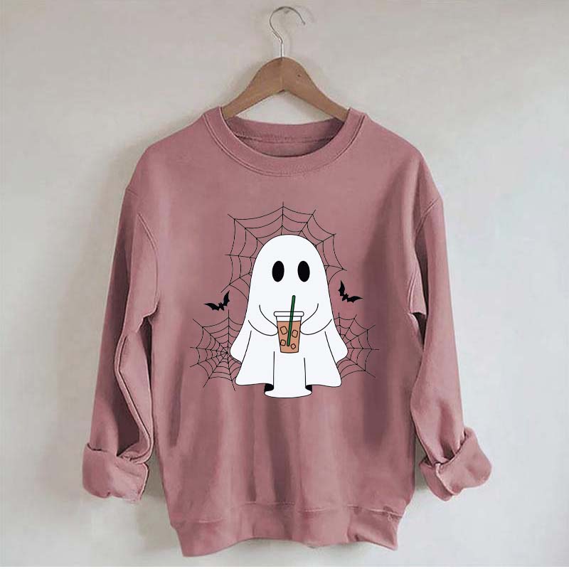 Ghost Drinking Coffee Sweatshirt