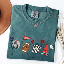 Team Matching Football Doodle T-Shirt