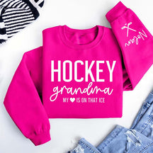 Custom Ice Hockey Grandma Sweatshirt