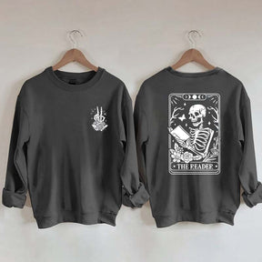 The Reader Tarot Card Front And Back Printing Sweatshirt