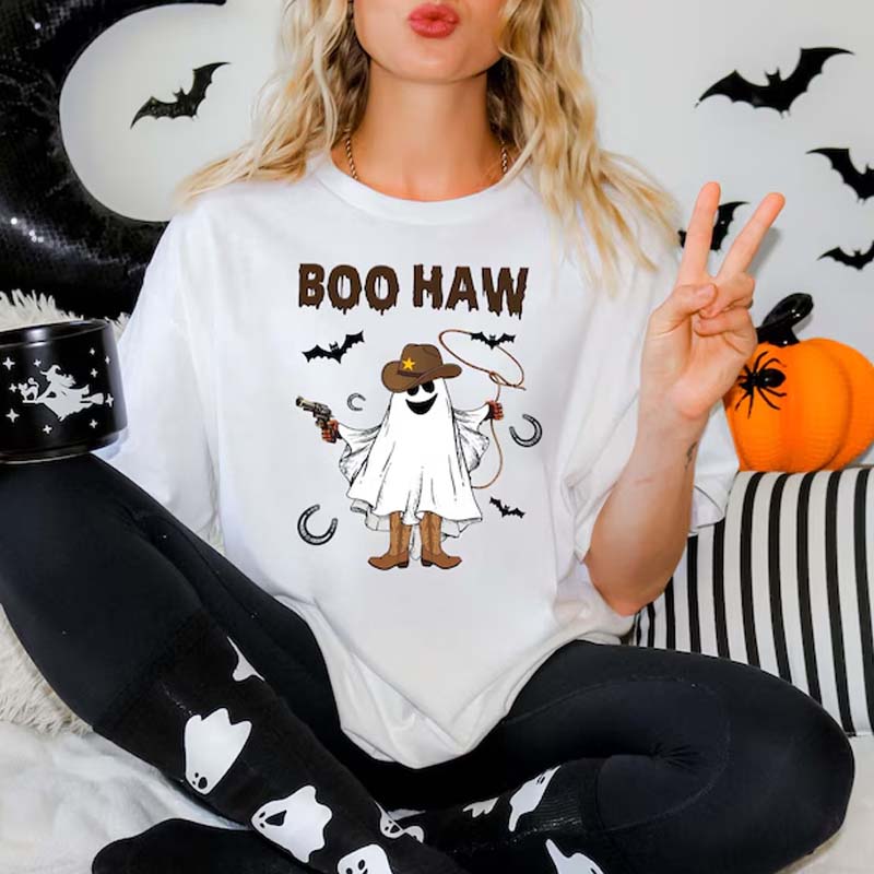 Comfort Colors Boo Haw Ghost Cowboy T-Shirt