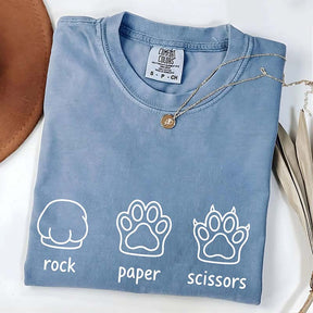 Rock Paper Scissors Paw Dog Mom T-Shirt