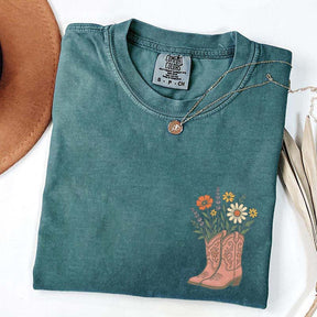 Cowgirl Boots Wildflowers T-Shirt