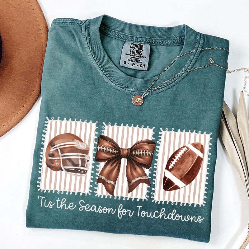 Tis the Season for Touchdowns Football T-Shirt