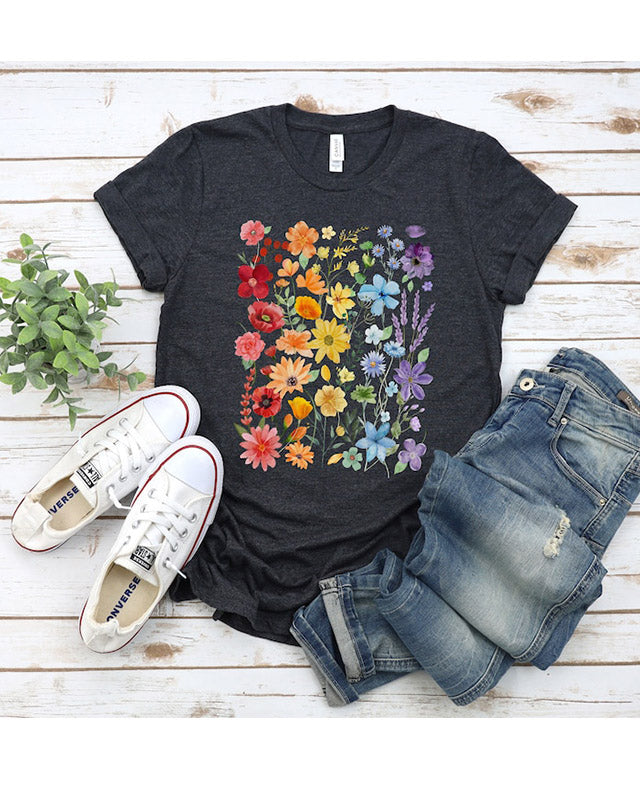 Rainbow Pride Wildflowers T-shirt