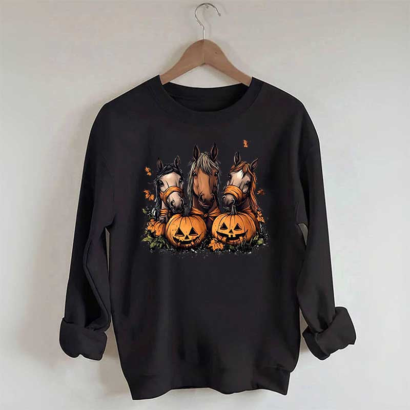 Halloween Horse Pumpkin Sweatshirt