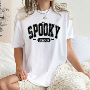 Womens Halloween Spooky Season Fall T-Shirt