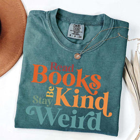 Read Books Be Kind Stay Weird Simple T-Shirt