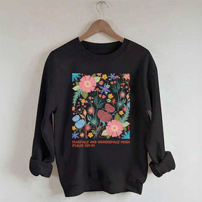 Fearfully And Wonderfully Made Abstract Flower Sweatshirt