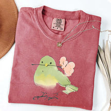 Cute Bird With Flower T-Shirt