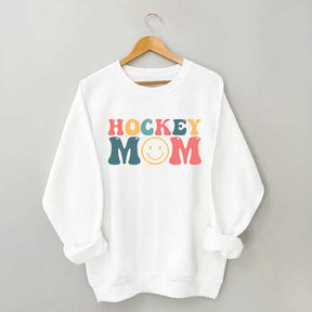 Hockey Mom Smiley Face Sweatshirt