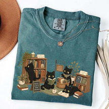 Comfort Colors Bookstore Black Cats T-Shirt
