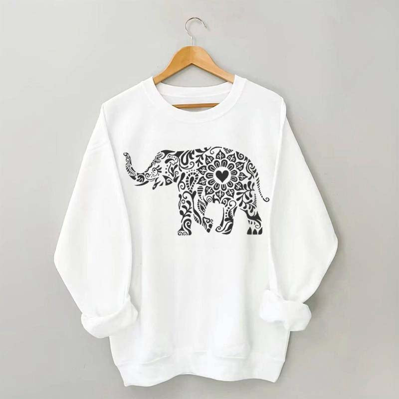 Elephant Floral Sweatshirt