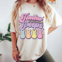 Teacher Of Sweetest Peeps Easter T-Shirt
