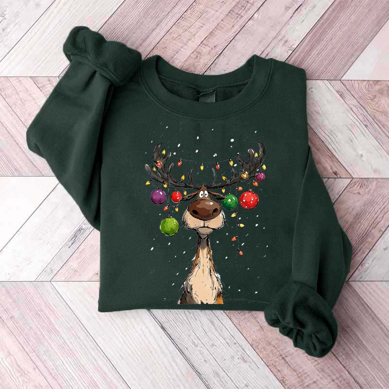 Vintage Reindeer Christmas Winter Sweatshirt