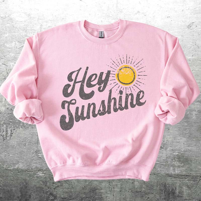 Retro 70s Style Hey Sunshine Sweatshirt