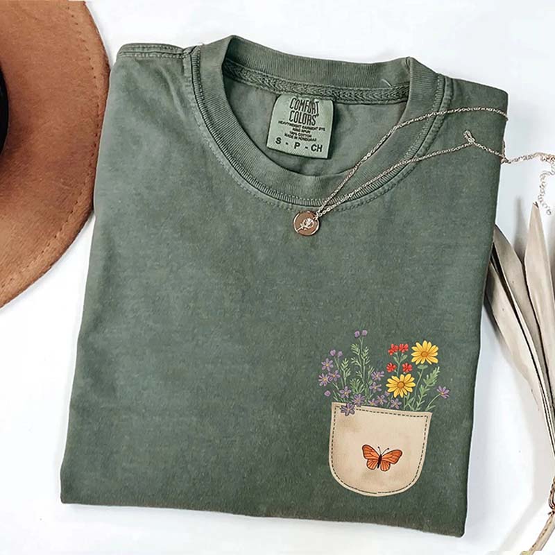 Wild Flowers Pocket T-Shirt