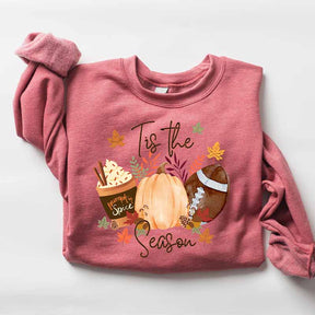 T Is The Season Fall Football Pumpkin Sweatshirt