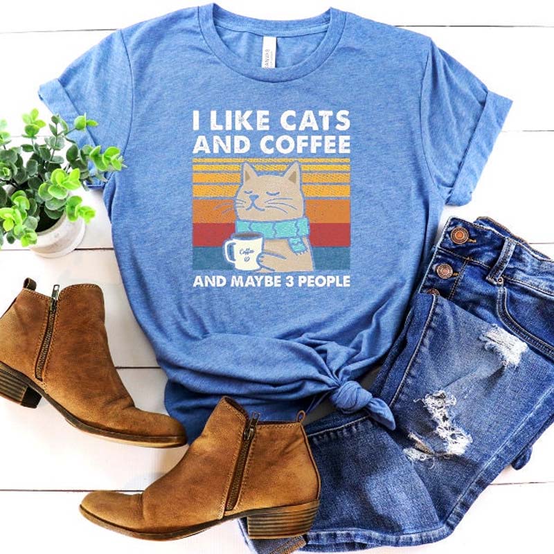 I Like Cats And Coffee T-Shirt
