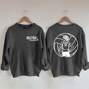 Personalized Volleyball Mom Name & Number Sweatshirt