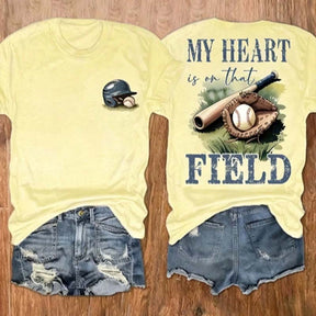 Baseball Mom My Heart Is On That Field T-Shirt