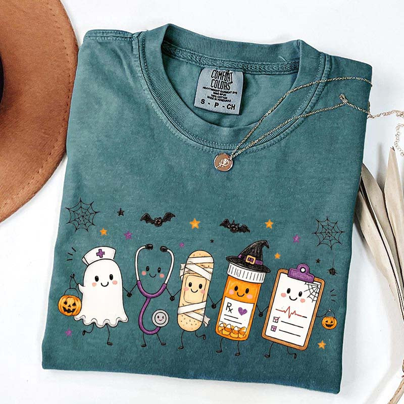 Halloween Nursing Doodle T-Shirt