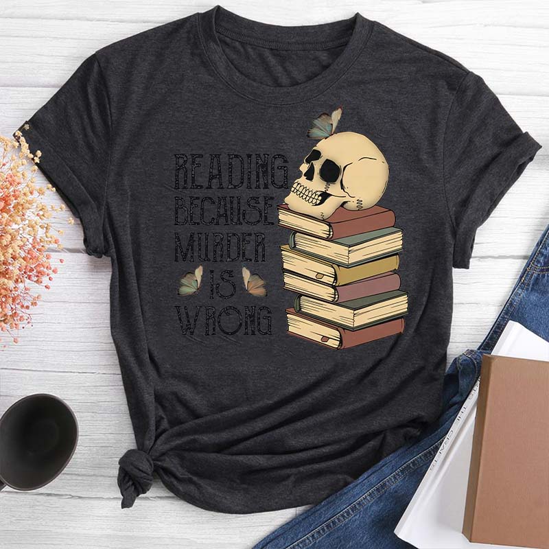 Book Lover Round Neck T-shirt