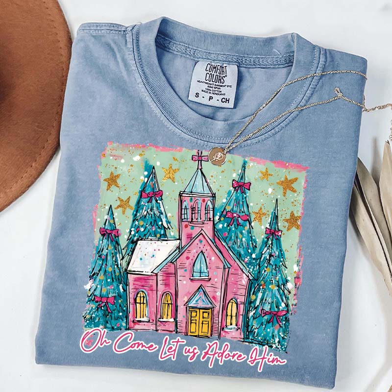 Oh Come Let Us Adore Him Christmas T-Shirt