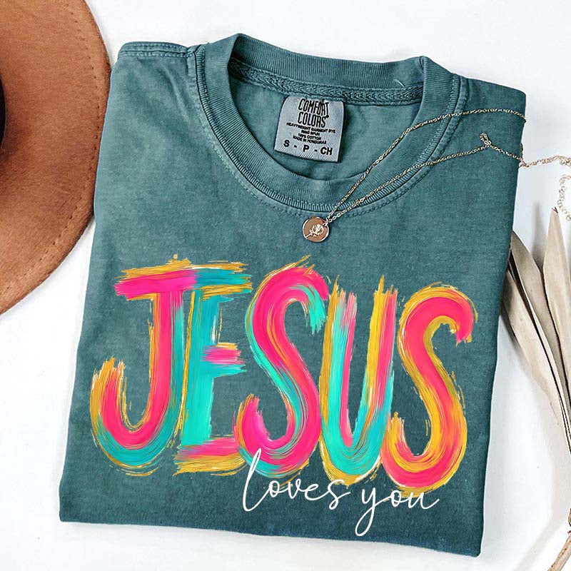 Comfort Colors Jesus Loves You Faith T-Shirt
