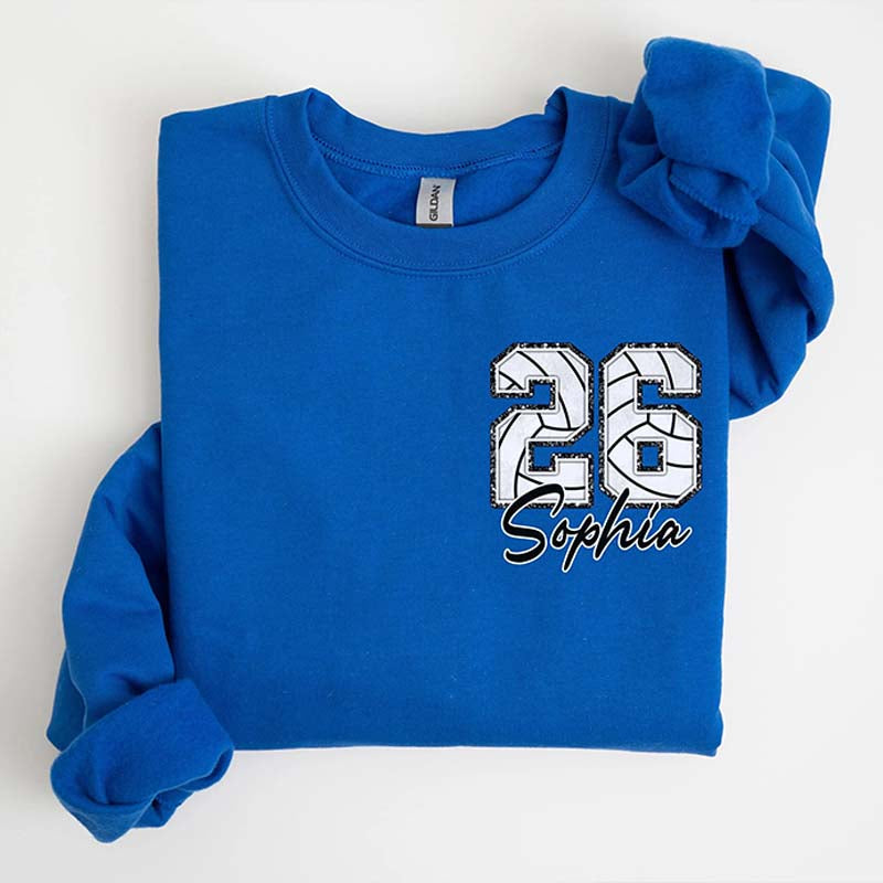 Custom Volleyball Number Sweatshirt