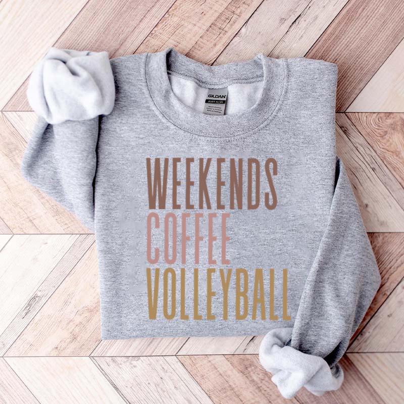 Comfort Color Weekend Coffee Volleyball Sweatshirt
