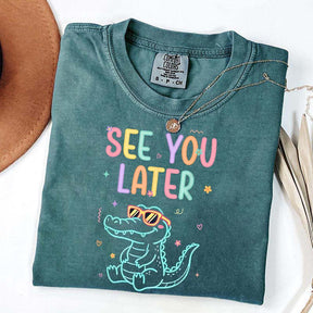See You Later Teacher Summer Alligator T-Shirt