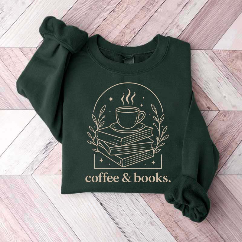 Cute Coffee & Books Club Sweatshirt