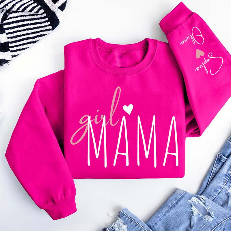 Personalized Girl Mama Sweatshirt