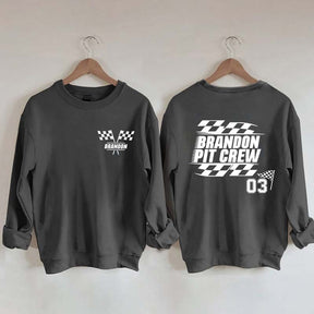 Personalized Pit Crew Racing Sweatshirt